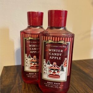Bath & Body Works Winter Candy Apple Body Wash - Red